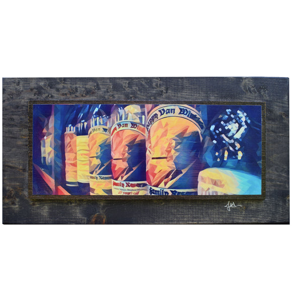 Bourbon Bottles Pappy Deco Wooden Art