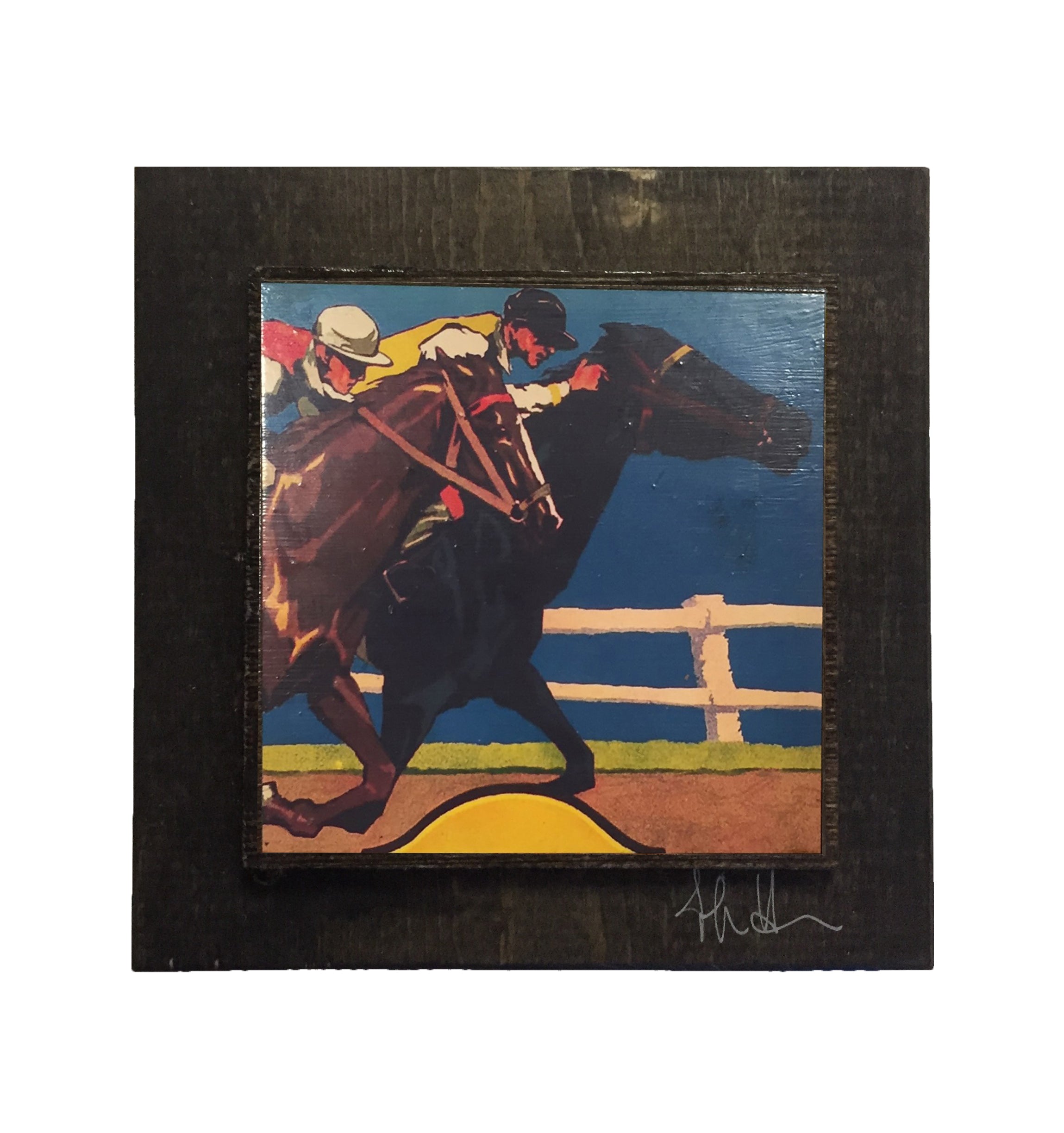 Derby Vintage Horse Race Wooden Art