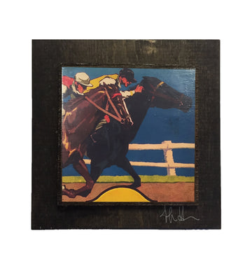 Derby Vintage Horse Race Wooden Art