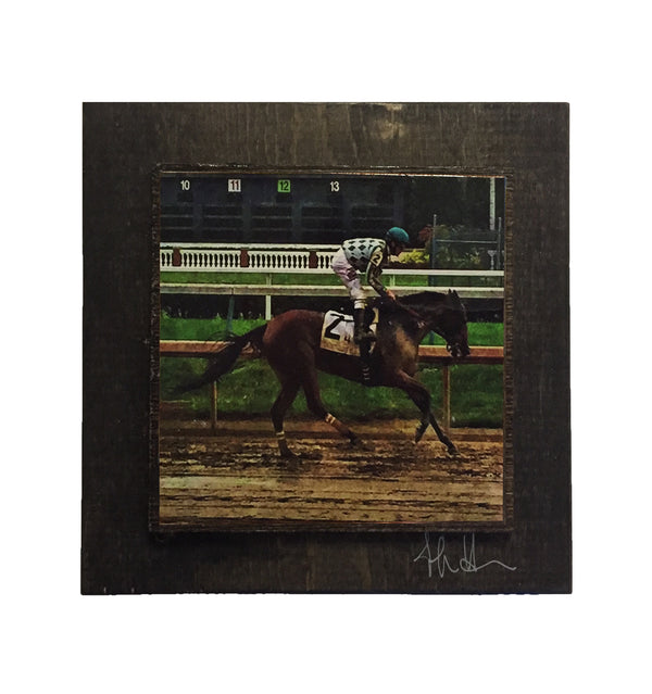 Derby Race Horse Wooden Art MPSQ012