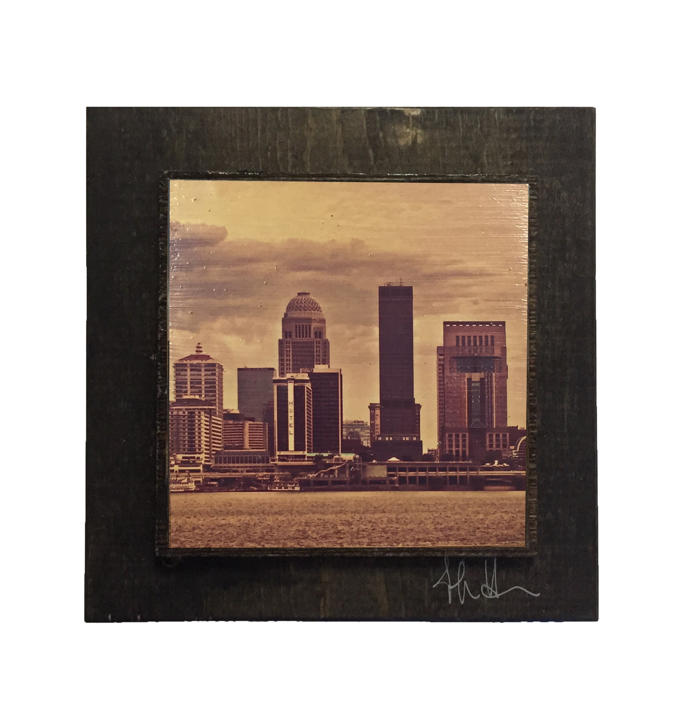 Louisville Vintage Skyline Wooden Art