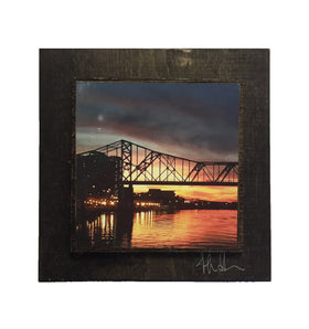 Louisville Second Street Bridge Sunset Wooden Art