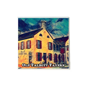 Old Talbott Deco with Text Coaster