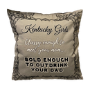 Kentucky Girl Classy and Bold Throw Pillow-1