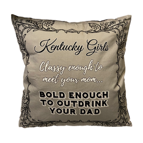 Kentucky Girl Classy and Bold Throw Pillow
