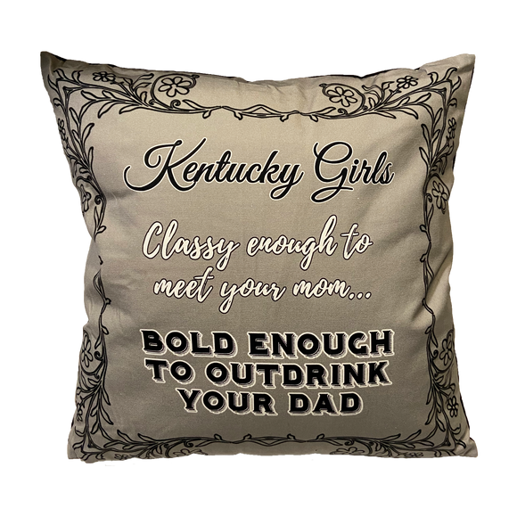 Kentucky Girl Classy and Bold Throw Pillow