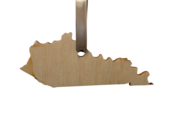 Kentucky Shaped Rick House Wooden Ornament