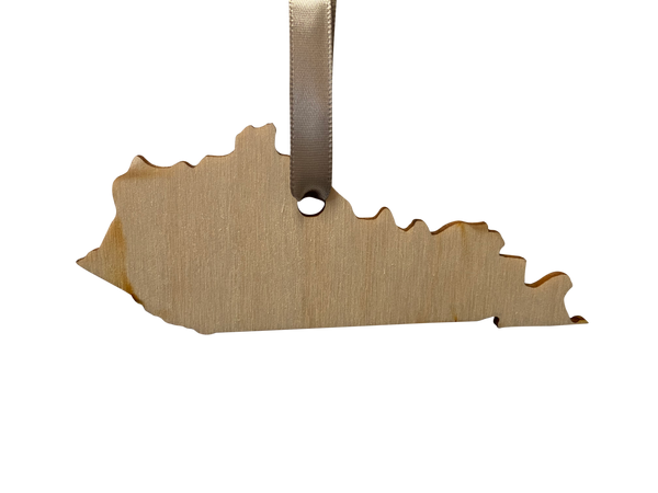 Kentucky Shaped Rick House Wooden Ornament