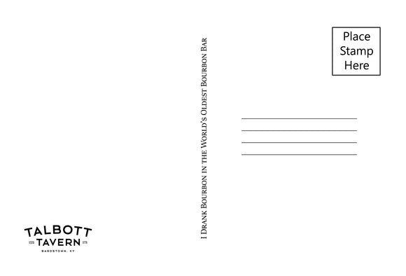 Old Talbott Tavern Deco Post Card