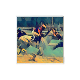 Derby Pink Jockey Deco Ceramic Coaster