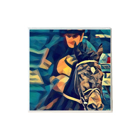 Derby Horse and Jockey Deco Ceramic Coaster
