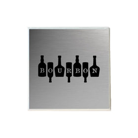 Bourbon on Bottles Ceramic Coaster