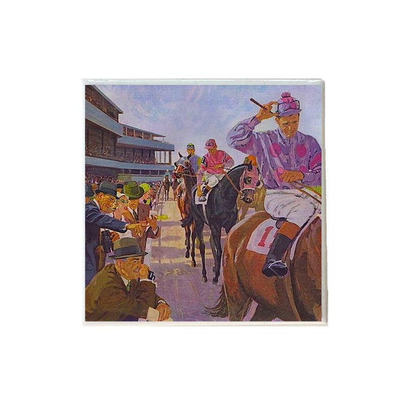 Vintage Derby Lineup Ceramic Coaster