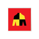 Derby Silks on Red Ceramic Coaster-1