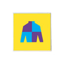 Derby Silks on Yellow Ceramic Coaster-1