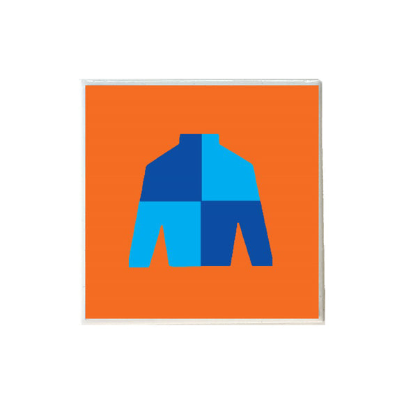 Derby Silks on Orange Ceramic Coaster