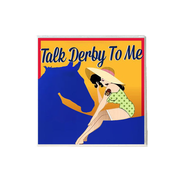 Talk Derby to Me Ceramic Coaster