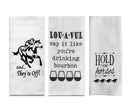Derby Party Tea Towels Set of 3 - And They're Off, Louavul Say It Like You're Drinking Bourbon, and Hold Your Horses-2