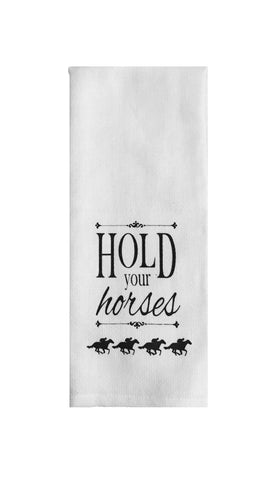 Derby Hold Your Horses Tea Towel