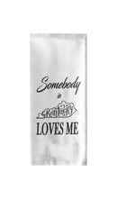Somebody In Kentucky Loves Me Tea Towel in White-2