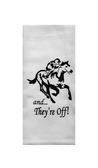 And They're Off Derby Tea Towel