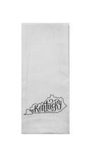 Kentucky Script Tea Towel in White-1