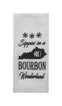 Sippin' in a Bourbon Wonderland Tea Towel