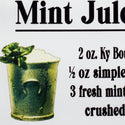 Mint Julep Recipe Derby Tea Towel