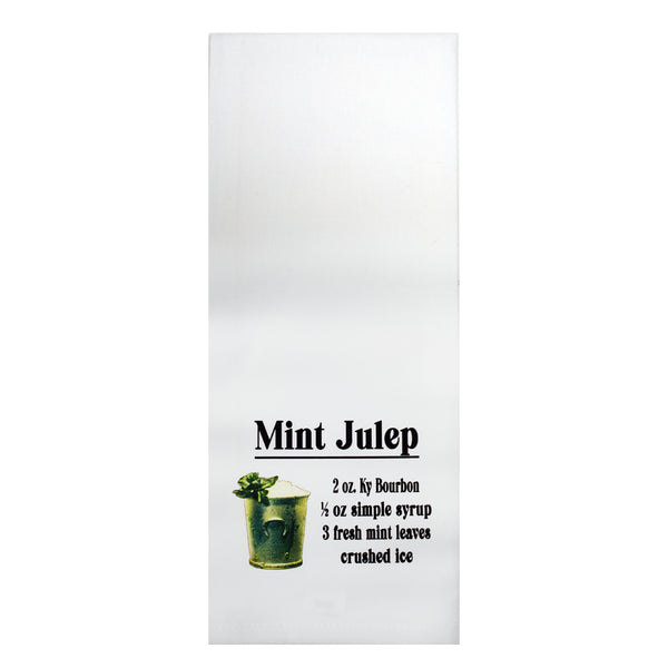 Mint Julep Recipe Derby Tea Towel