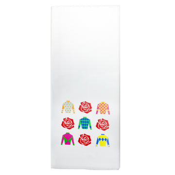 Silks and Roses Derby Tea Towel