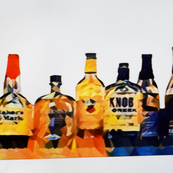 Bourbon Bottles Favorites Tea Towel