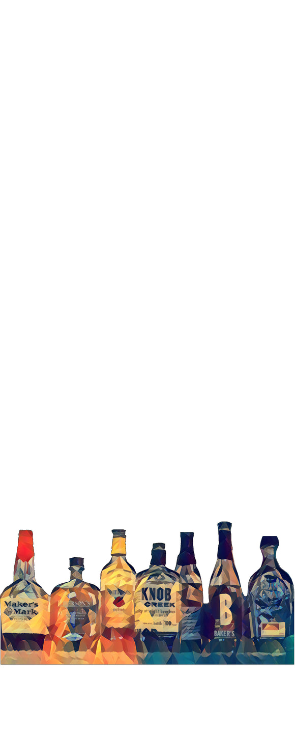 Bourbon Bottles Favorites Tea Towel