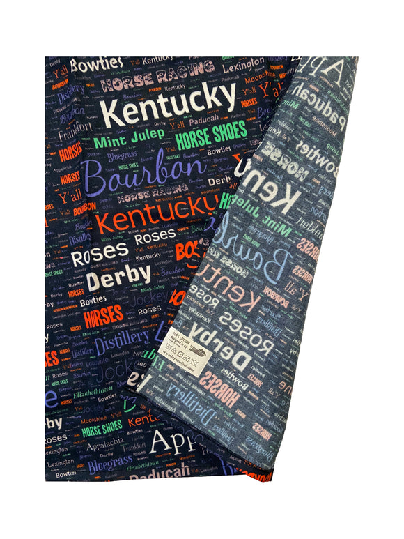 Kentucky Word Art Color Tea Towel