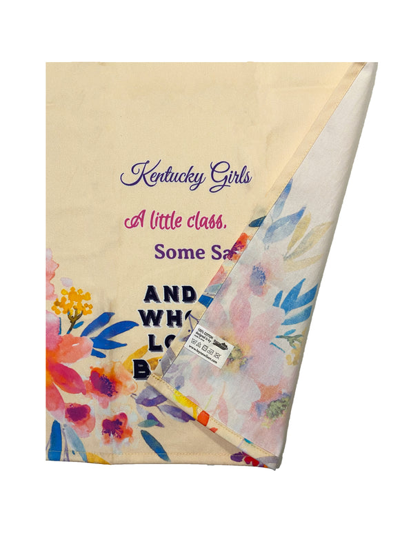 Kentucky Girls Class Sass Badass Color Tea Towel