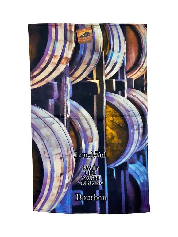 LOU-A-VUL Say It Like You're Drinking Bourbon Color Tea Towel