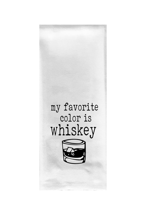 My Favorite Color is Whiskey Tea Towel