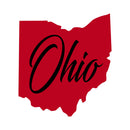 Ohio Script Red and Black Printed Wooden Magnet-4