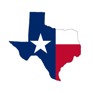 Texas Shape Lone Star Wooden Magnet