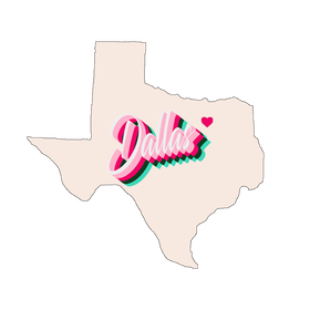 Texas Shape with Dallas Script Wooden Magnet