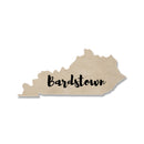 Your Town Kentucky Shape Laser Engraved Wooden Magnet-1