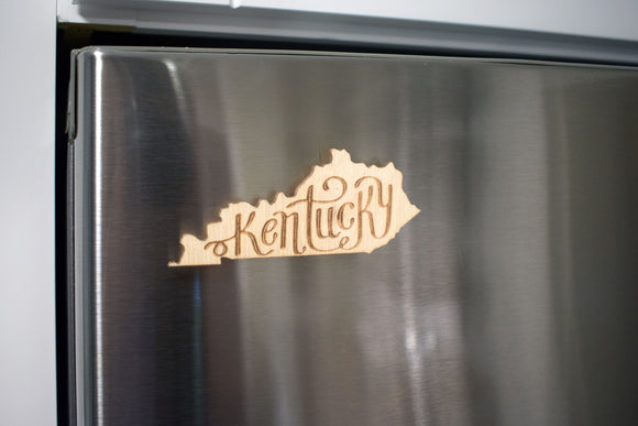 Kentucky Shape with Kentucky Script Magnet