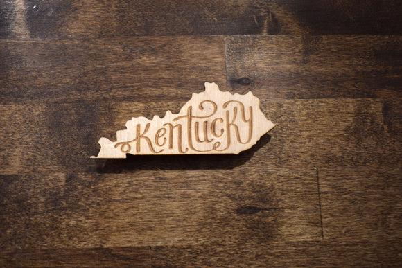 Kentucky Shape with Kentucky Script Magnet