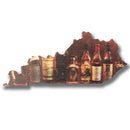 Kentucky Shape with Bourbon Bottles Magnet-1