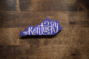 Kentucky Shape with Blue and White Kentucky Script Magnet-4