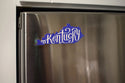 Kentucky Shape with Blue and White Kentucky Script Magnet