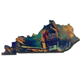 Bourbon Bottles Elijah Craig Kentucky Shaped Wooden Magnet