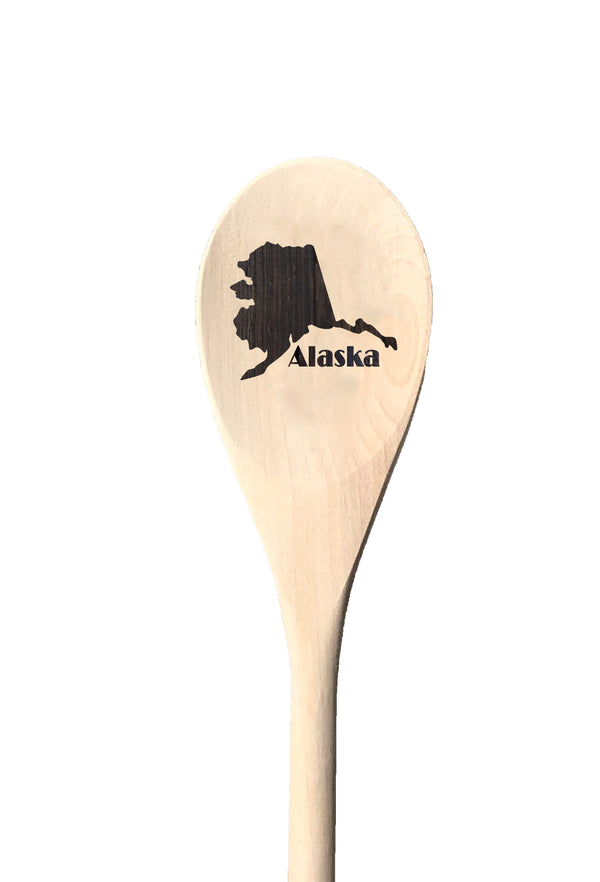 Alaska State Wooden Spoon