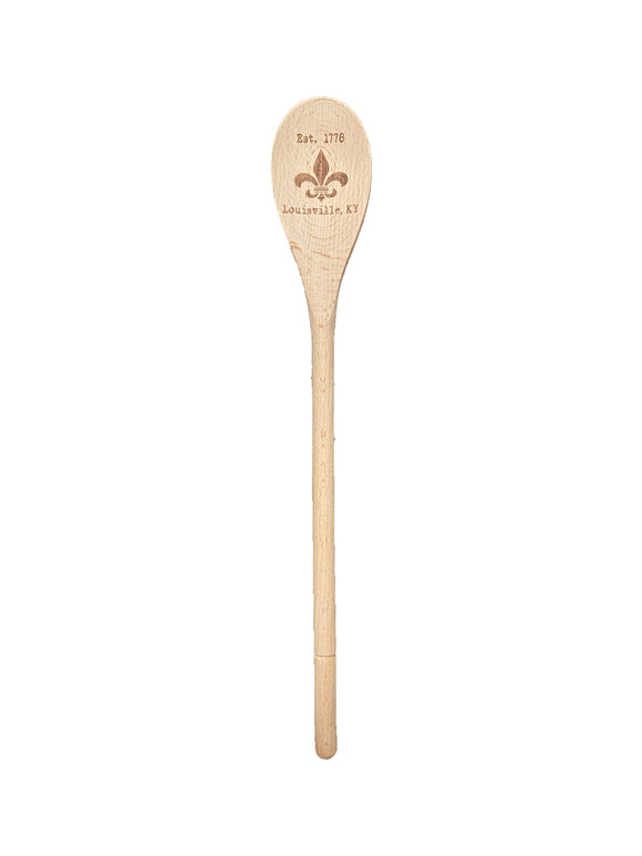 Fleur De Lis Louisville Wooden Spoon