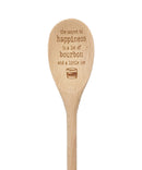 Bourbon the Secret to Happiness Wooden Spoon-1