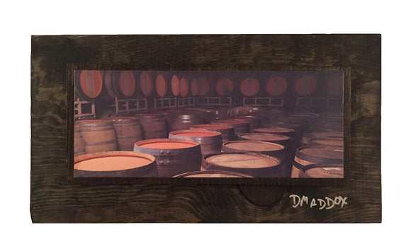 Bourbon Barrels Orange Wooden Art